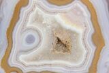 Polished Blue/Orange/Pink Banded Agate - Kerrouchen, Morocco #372660-1